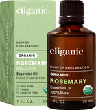 Cliganic huile essentielle romarin biologique - flacon 1 oz pour aromathérapie