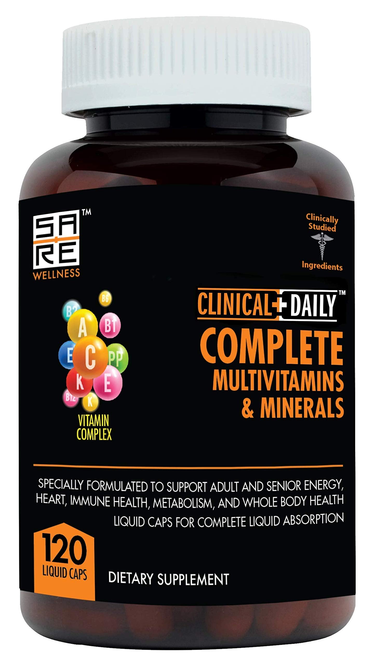 Clinical Daily bouteille multivitamines liquides pour vitalité et vitalité quotidienne