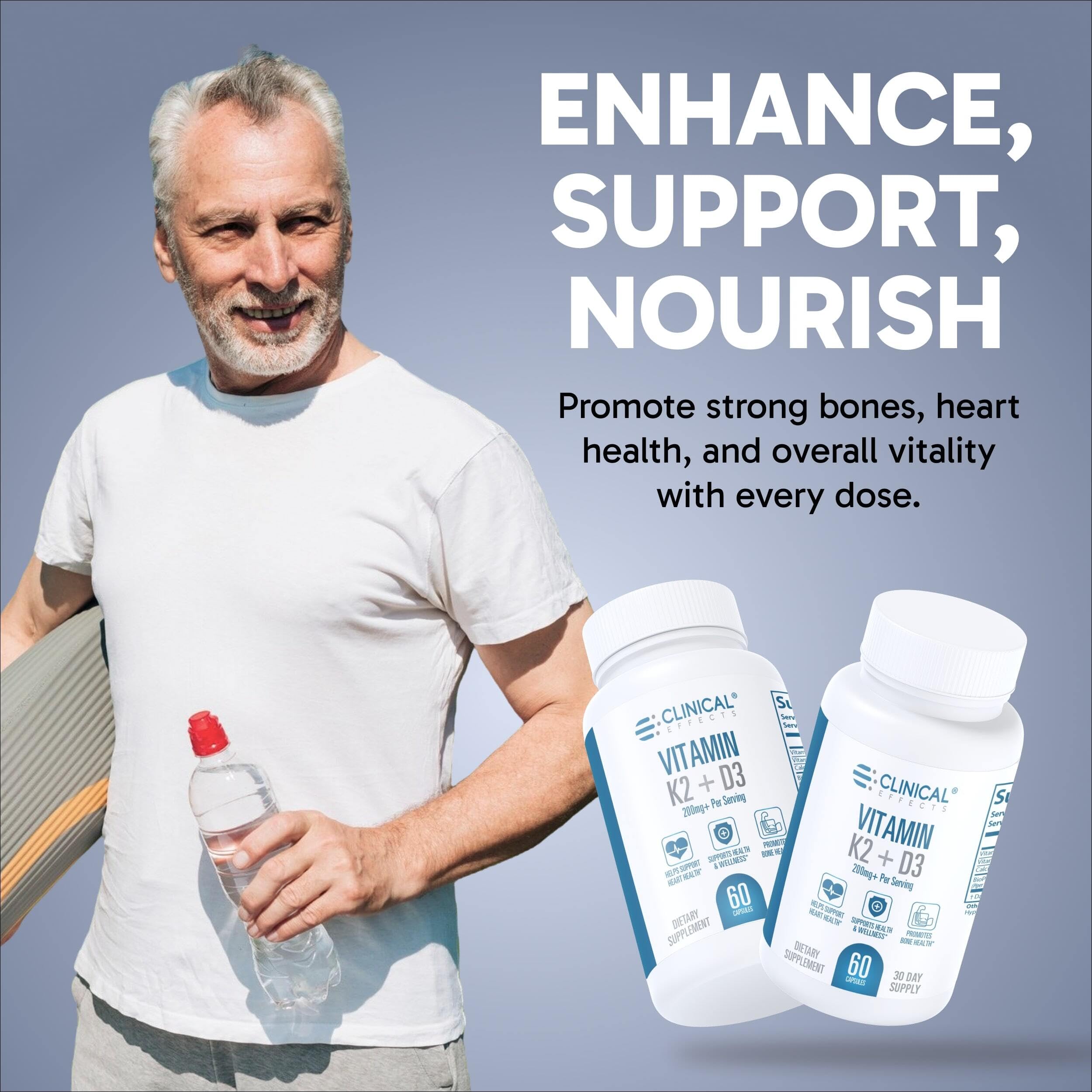 Clinical Effects K2 + D3 – Absorption maximale grâce à BioPerine