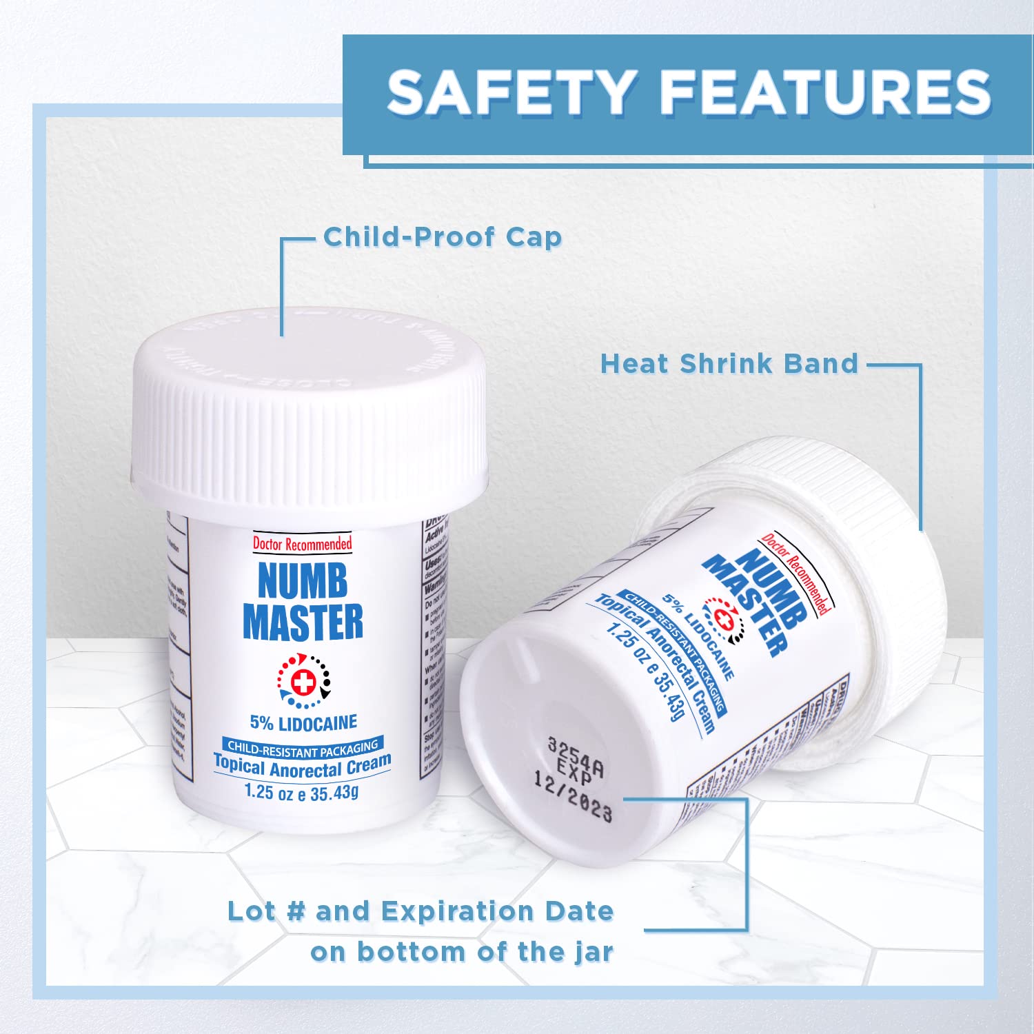 Capuchon de sécurité et packaging fiable du Numb Master.