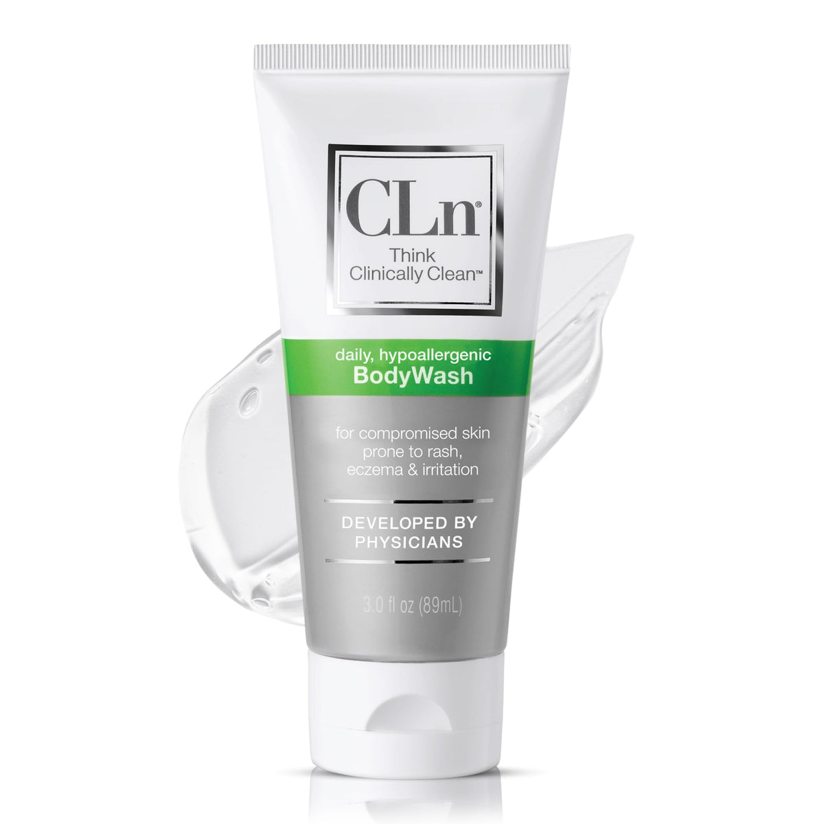 CLn BodyWash: bouteille compacte, pratique en voyage et douche rapide.