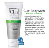 CLn BodyWash: sceau Eczema Association, reconnu pour les peaux sensibles.
