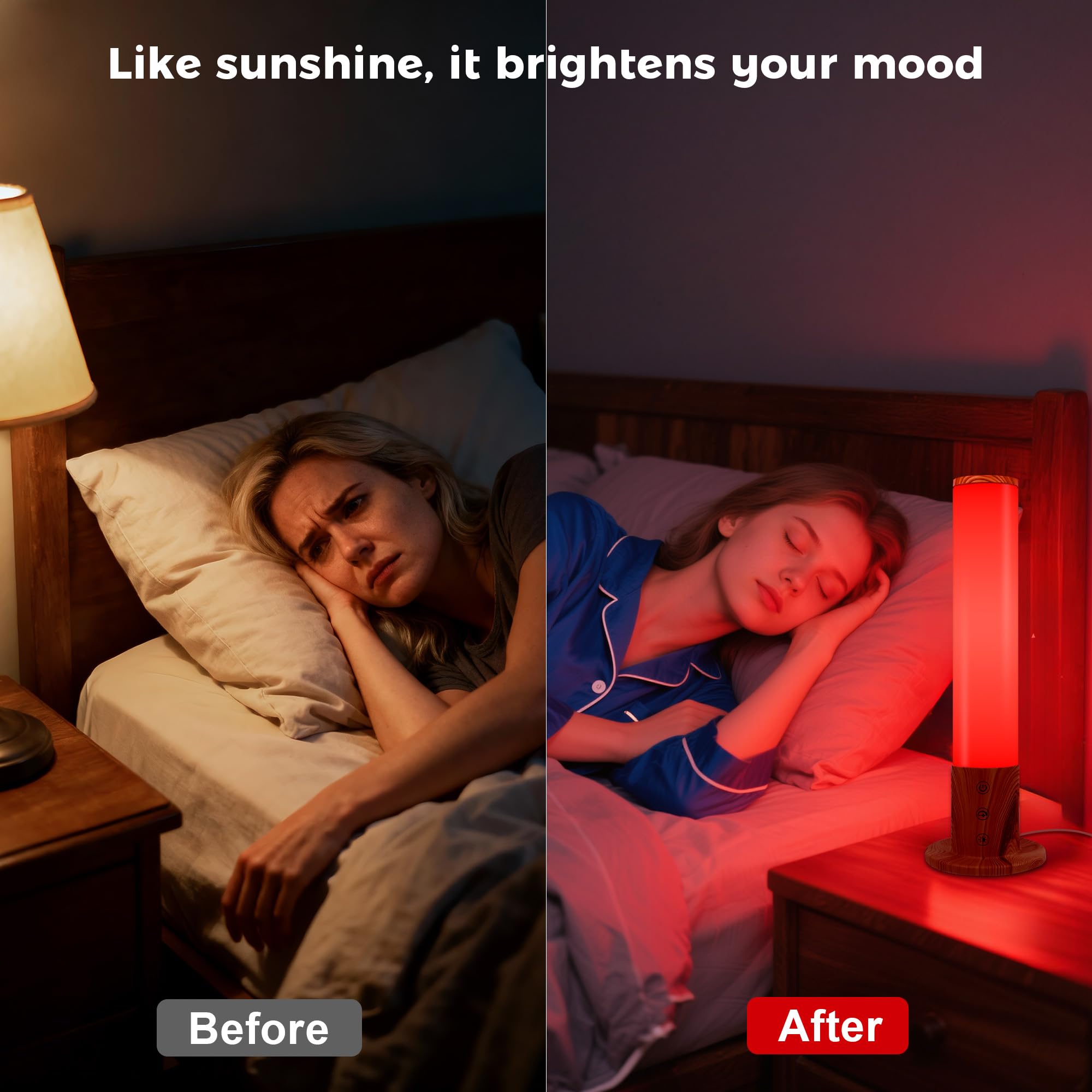 Clocness lampe lumière rouge relaxante pour la détente en soirée.