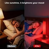 Clocness lampe lumière rouge relaxante pour la détente en soirée.