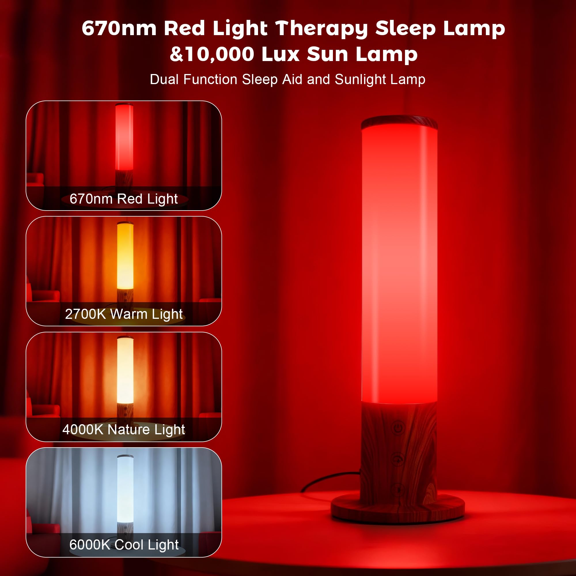 Clocness lampe température couleur ajustable pour différentes ambiances.