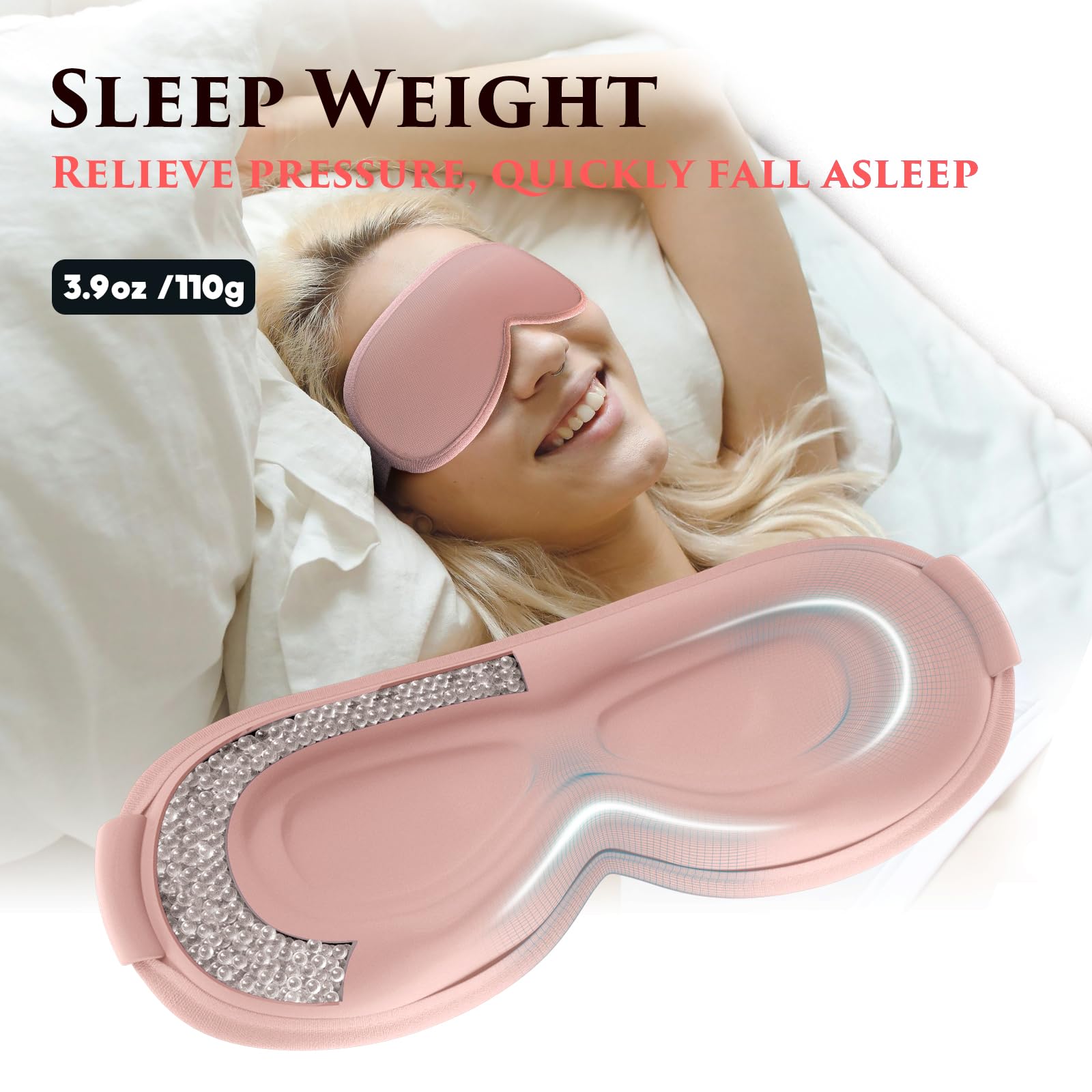 CLOMAY masque-yeux mousse-memoire respirable pour rester frais toute la nuit