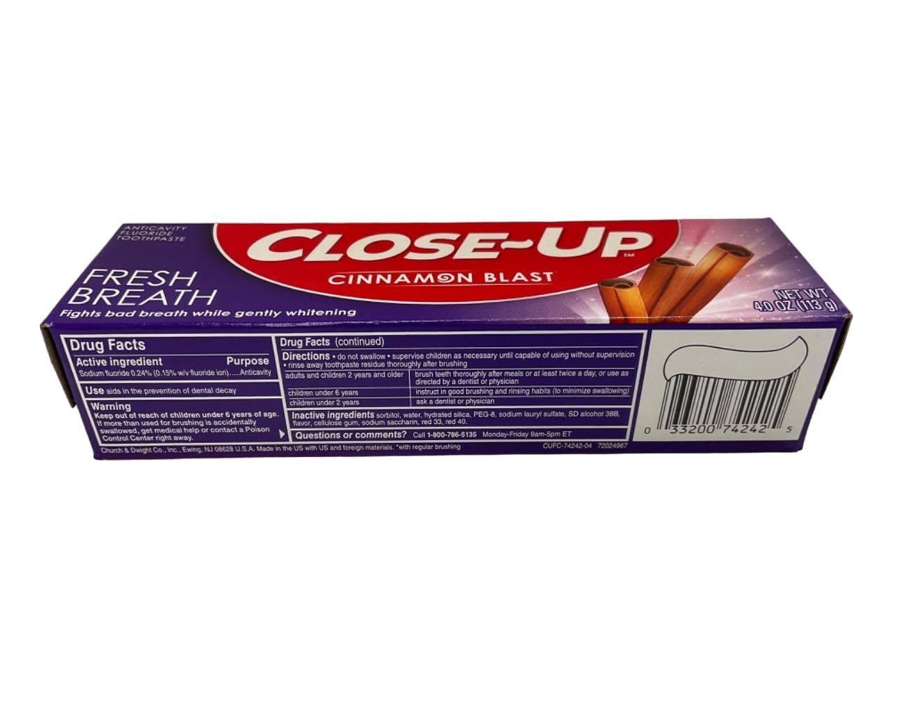 Close-Up ensemble-trois-tubes-dentifrice, présentation pack et rafraîchissement de l'haleine