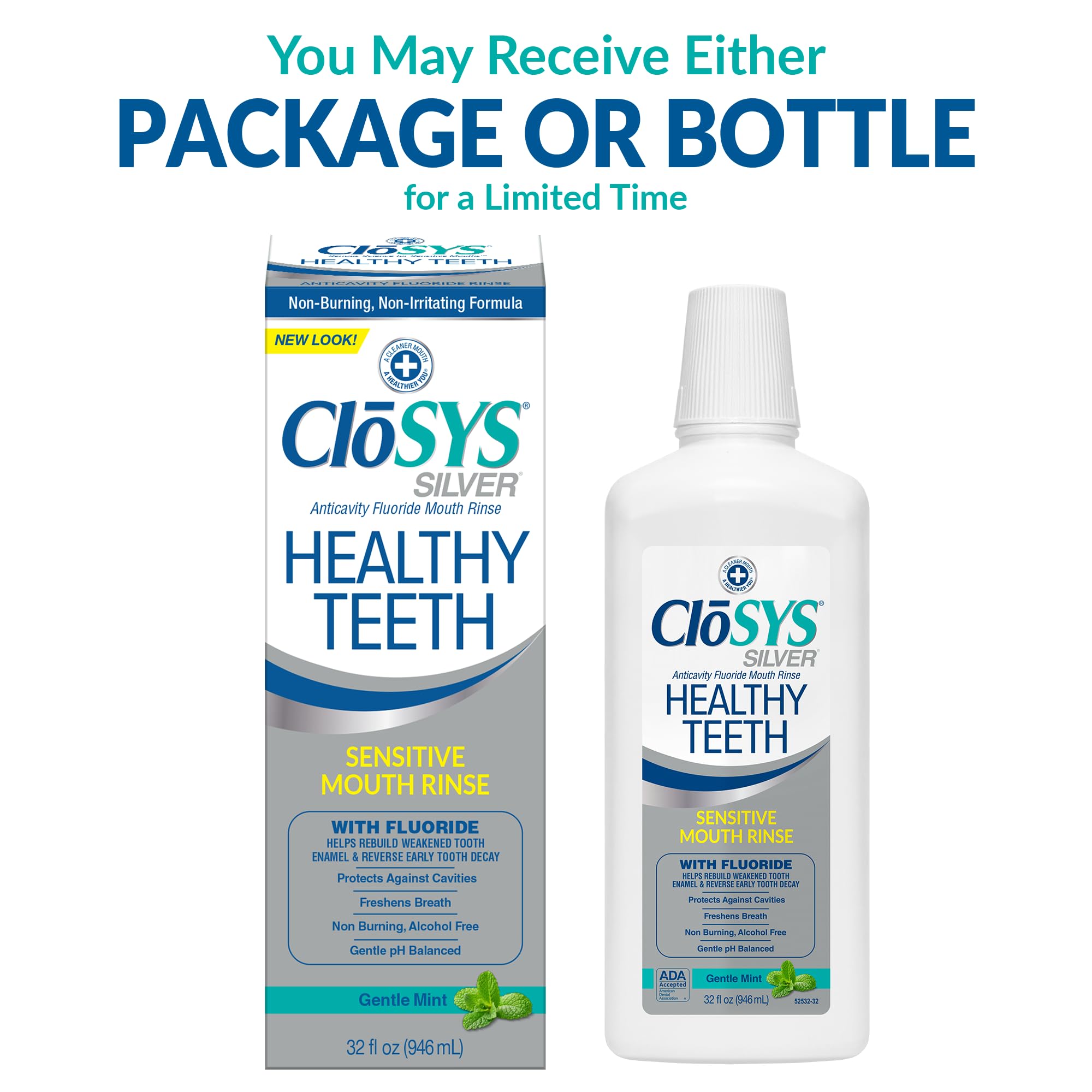 CloSYS : formule pH équilibré et douce, usage quotidien sans sensation de brûlure.
