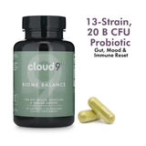 Mélange 13 souches probiotiques pour l'équilibre intestinal.