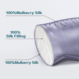 Masque CloudDwelling artisanal fait main, violet, design soyeux pour un endormissement paisible.