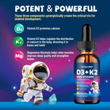 CNCHEF D3 K2 bouteille 60 ml facilite l absorption des nutriments.