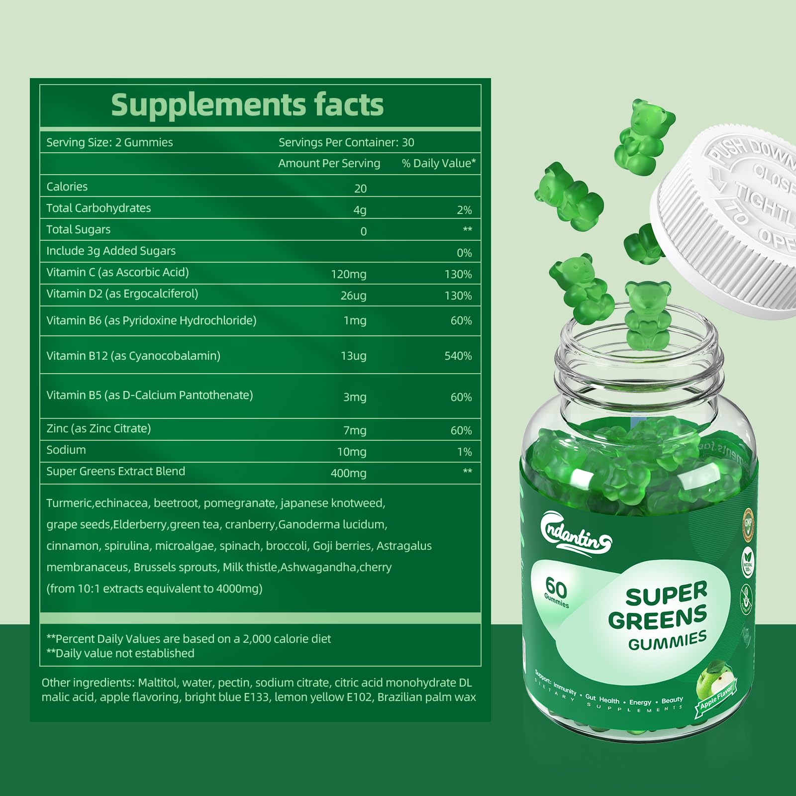 CNDANTING soutien immunitaire durable pour adultes actifs au quotidien.
