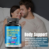 Capsules CNFHDI Magnésium Glycinate, origine et absorption élevée supposée.