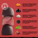 Coach Soak Shilajit gommes Ashwagandha, soutien potentiel à la concentration.