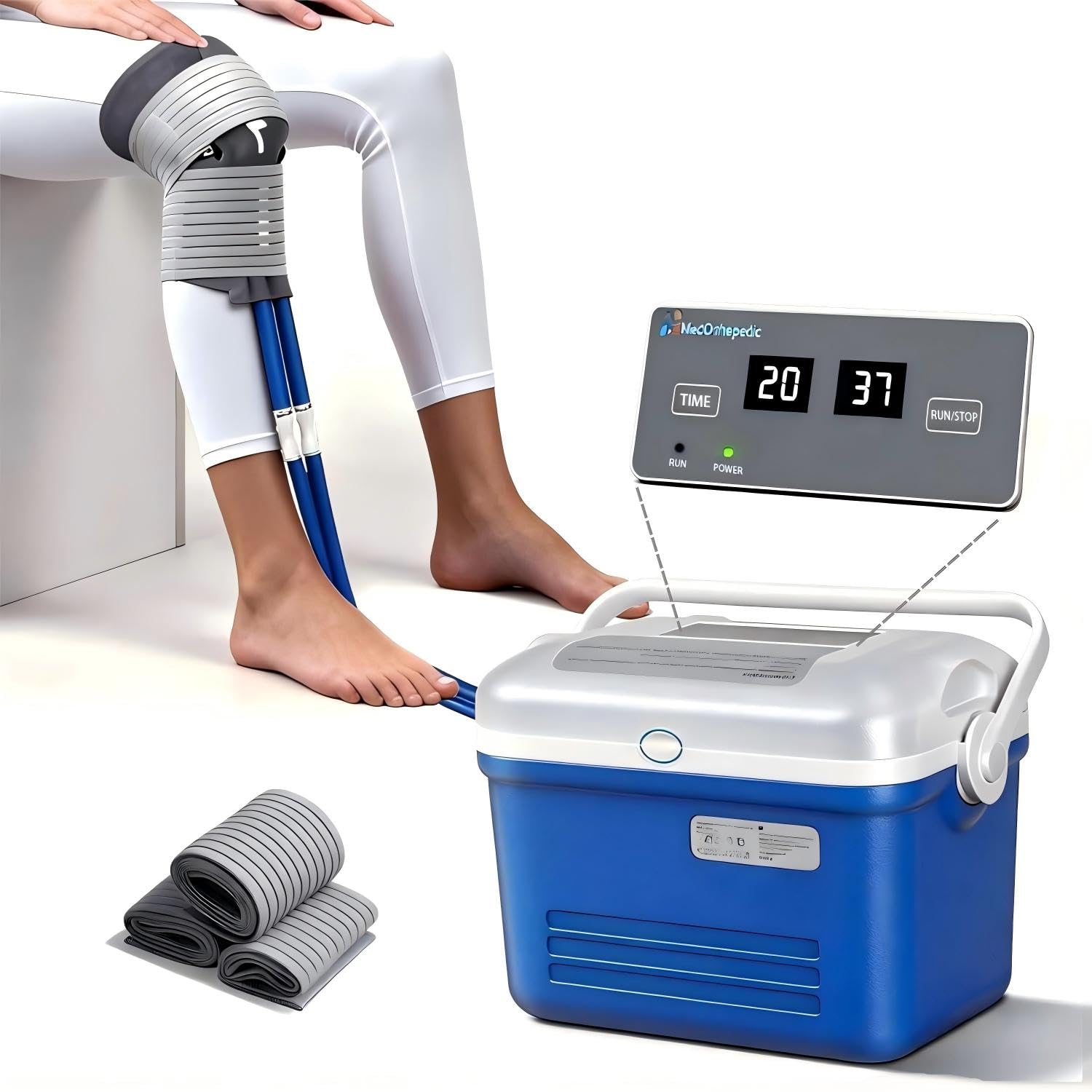 Cobalus: machine à glace genou après chirurgie, soulage la douleur par circulation froide.
