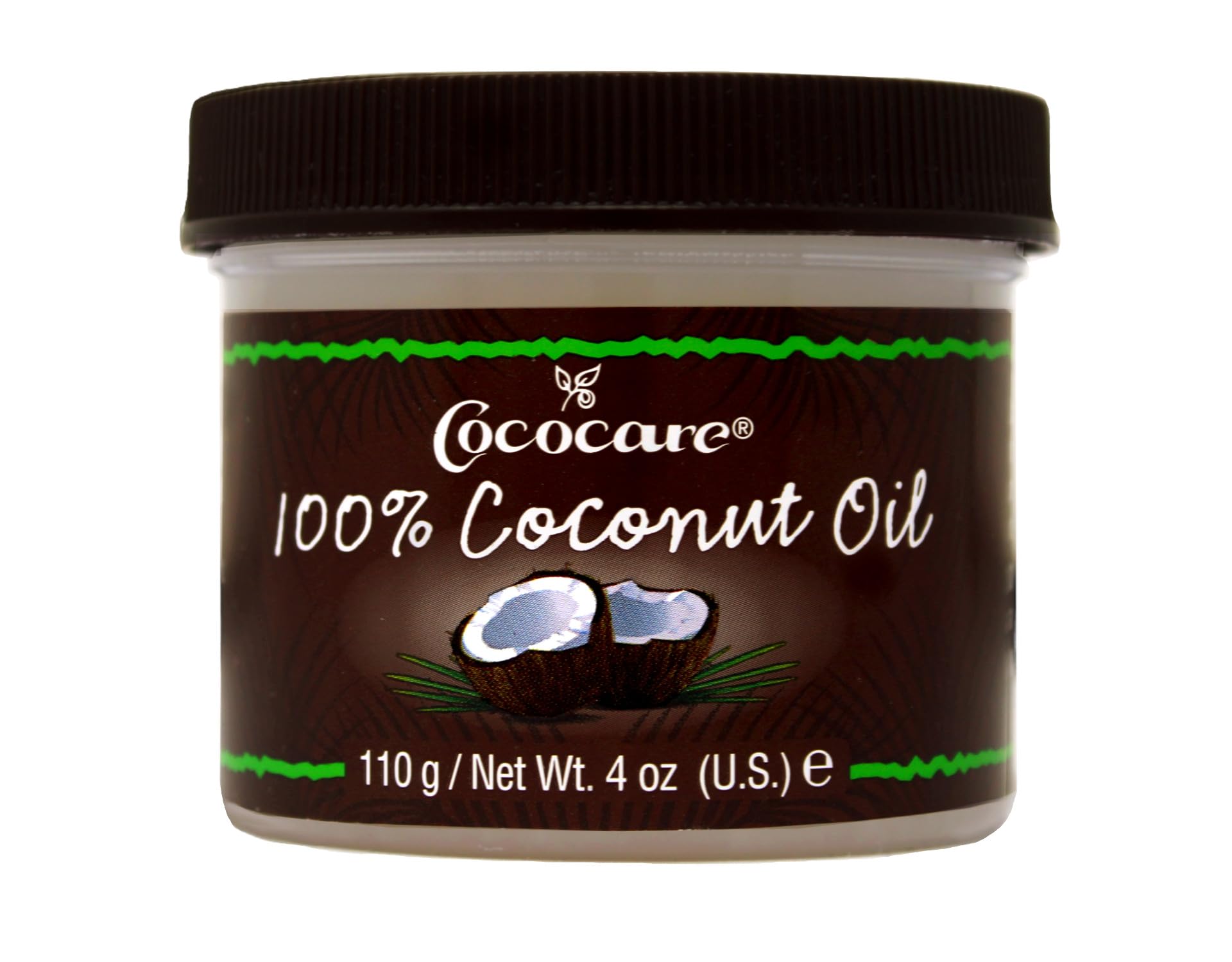 COCOCARE huile de coco pur dans pot en verre, hydratation naturelle.