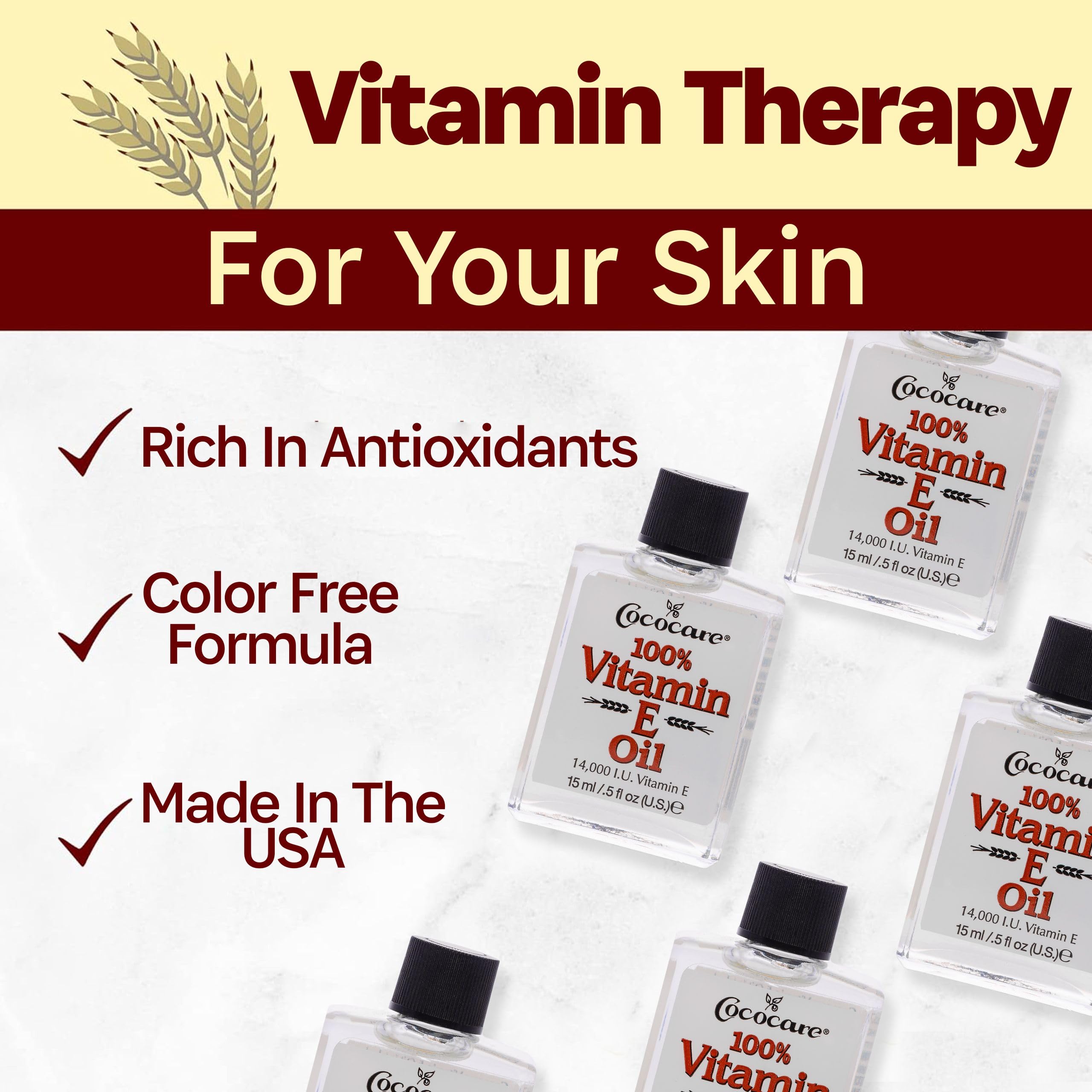 COCOCARE huile vitamine E – absorption rapide sans résidu gras.