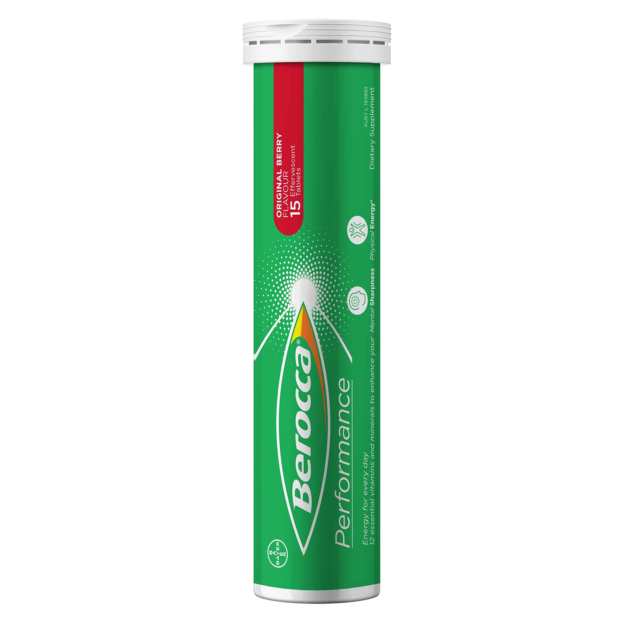 Berocca – vitamines et minéraux, format pratique pour une routine quotidienne.
