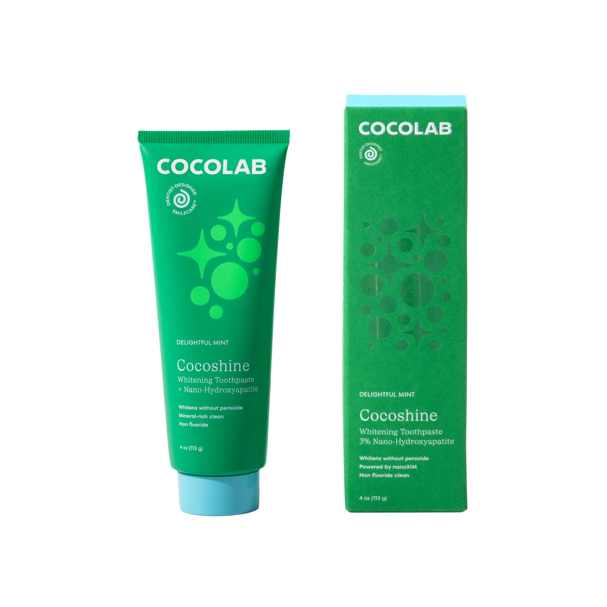 Cocoshine dentifrice menthe emballage pratique pour la routine quotidienne