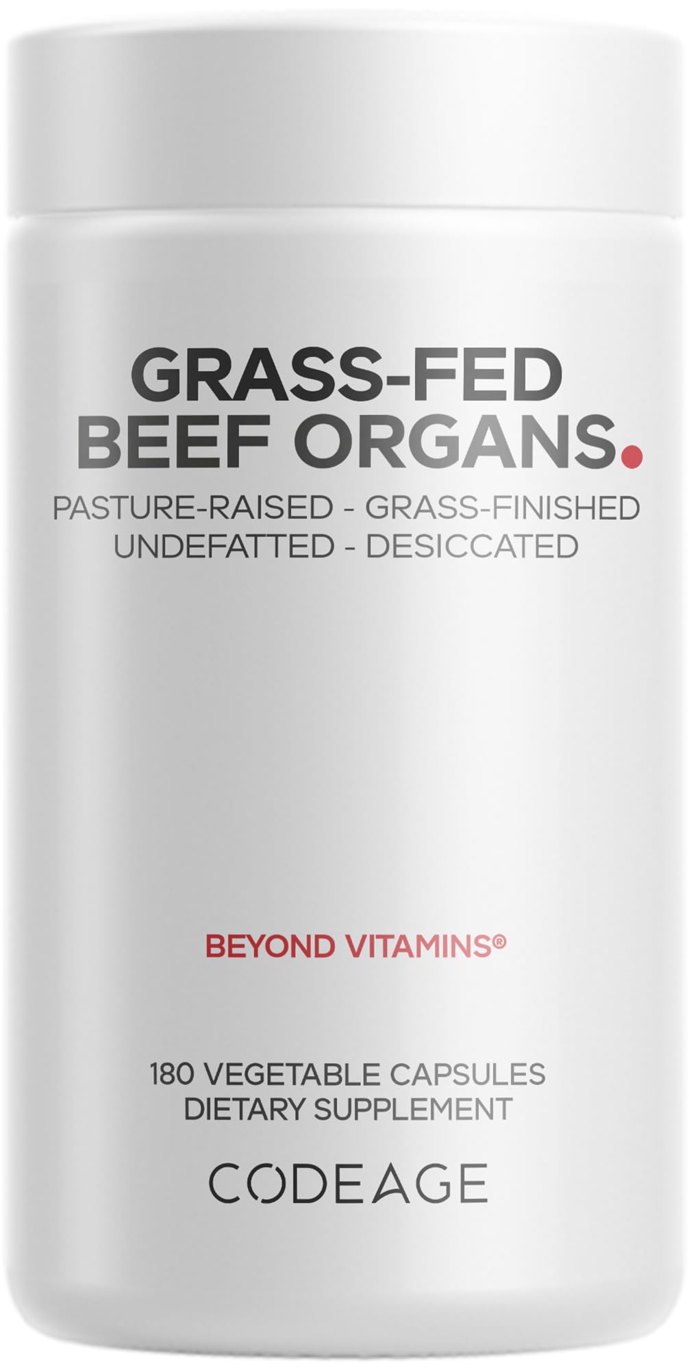 Codeage: bouteille d’organes boeuf deshydrate, complément pratique pour l’alimentation