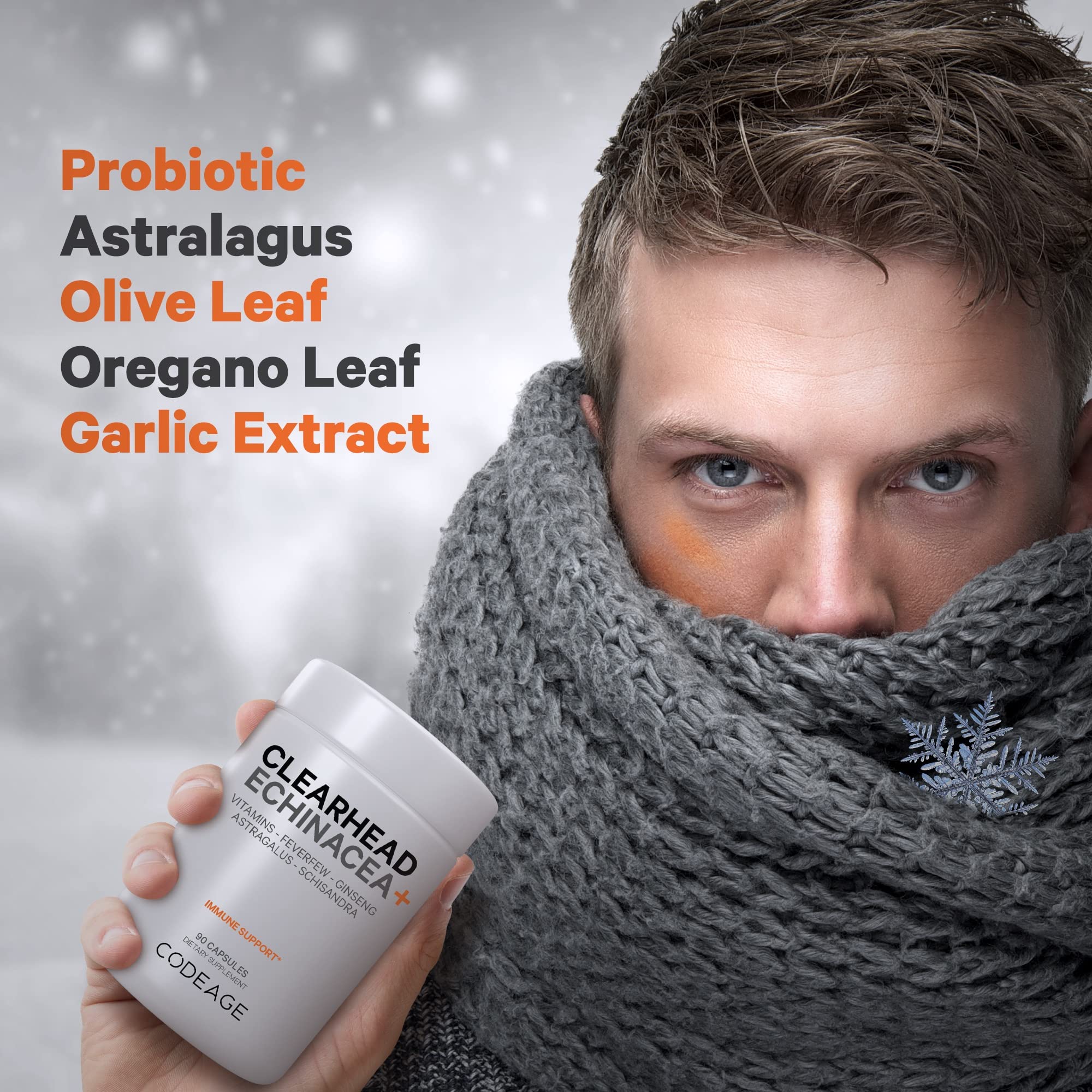 Codeage Clearhead feuilles d’origan – extrait en capsule, arôme végétal