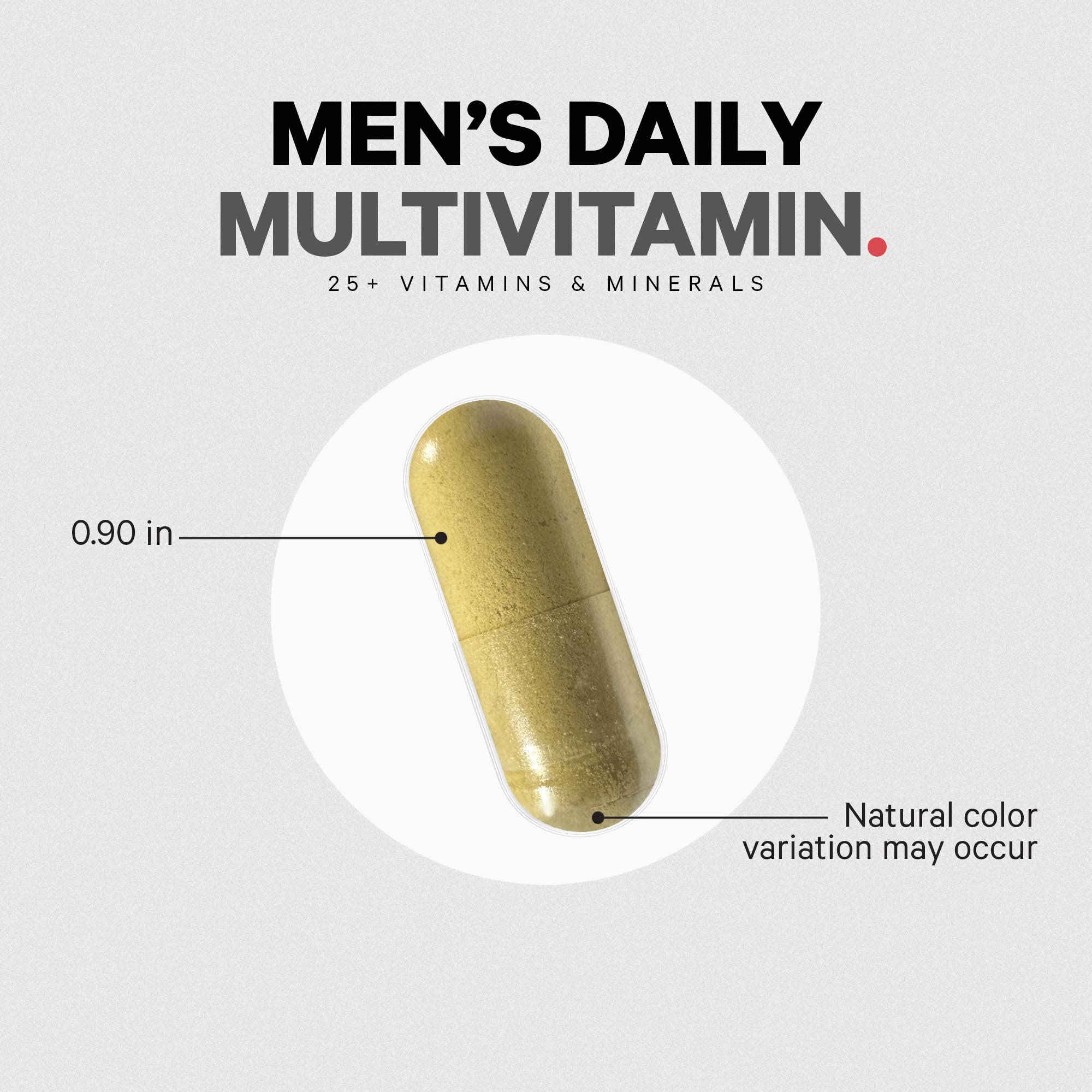 Codeage Hommes Multivitamines quotidiennes – tableau des composants pour transparence et choix éclairé.