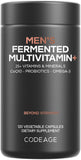 Codeage Hommes Multivitamines quotidiennes – bouteille visible, capsules faciles à prendre au quotidien.