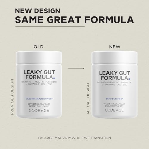 Codeage Leaky Gut : capsules vegan faciles à avaler et efficaces.