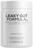 Codeage Leaky Gut : emballage du flacon prêt à l’emploi et dosage pratique.