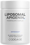Codeage Liposomal Apigenin: bouteille et gélules pour usage quotidien vegan.