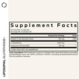 Codeage Liposomal Glutathione, capsules visibles, dosage pratique pour routine beauté et énergie.