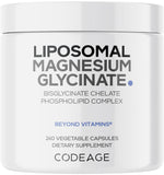 Codeage Liposomal Magnesium Glycinate, bouteille prête pour une routine quotidienne pratique.