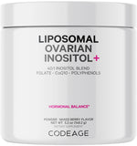Codeage Liposomal Ovarian Inositol poudre dans bouteille pour une utilisation pratique.