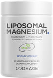 Codeage magnésium L-thréonate liposomique, emballage clair pour démarrer une routine simple.