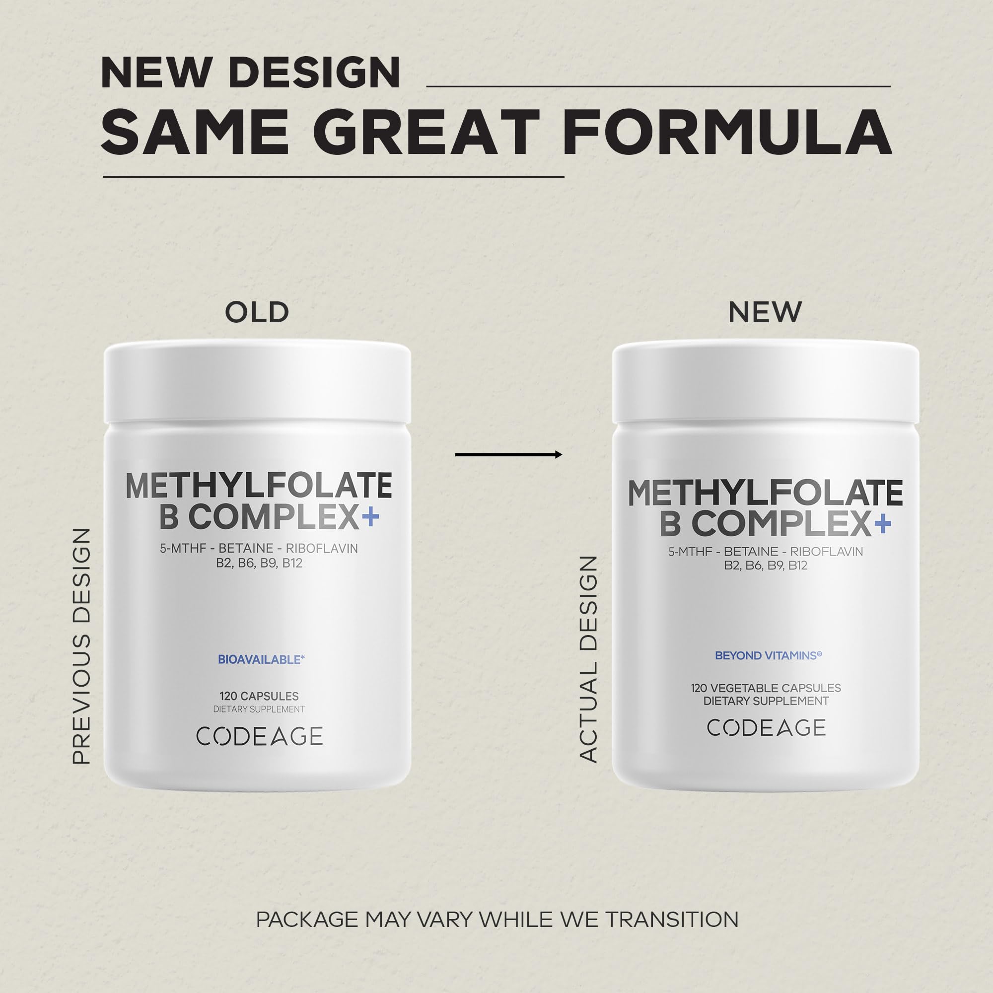 Codeage Methylfolate B Complex, ingrédients clés et folate méthylé