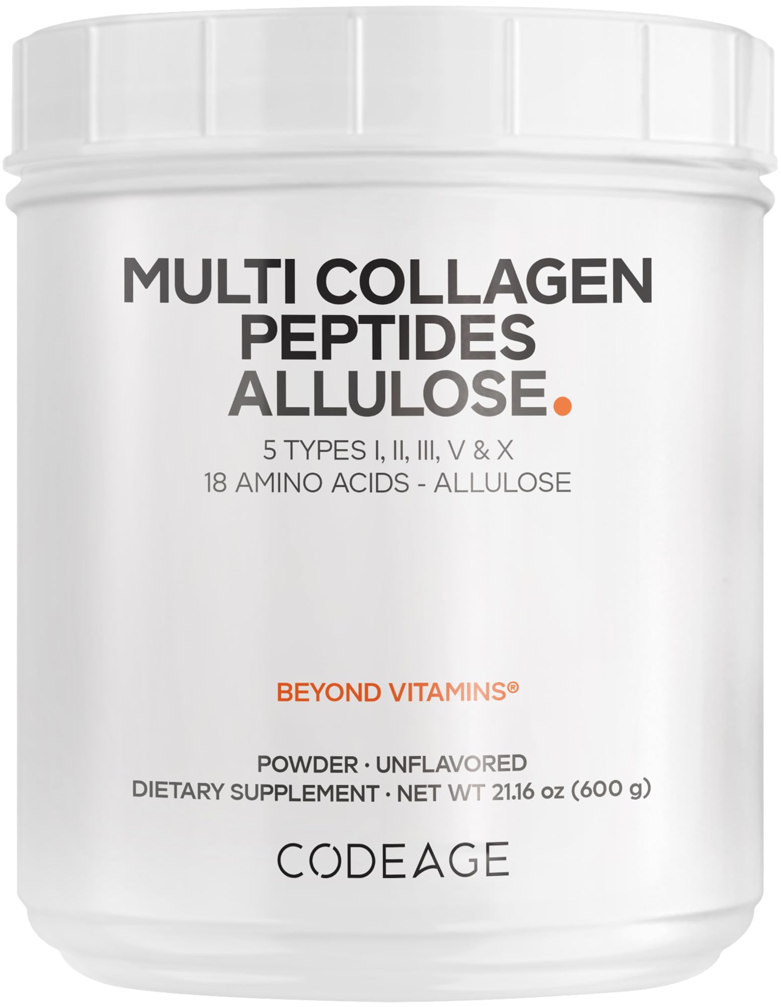 Codeage Multi Collagen Allulose : boîte 30 portions prête à l'emploi pour votre routine quotidienne.