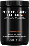 Codeage Multi Collagen Peptides Probiotics édition noire : bouteille prête à l’emploi pour routine bien-être.