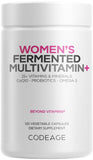 Codeage Multivitamine Quotidienne pour Femmes — Bouteille élégante de capsules soutenant la routine quotidienne.