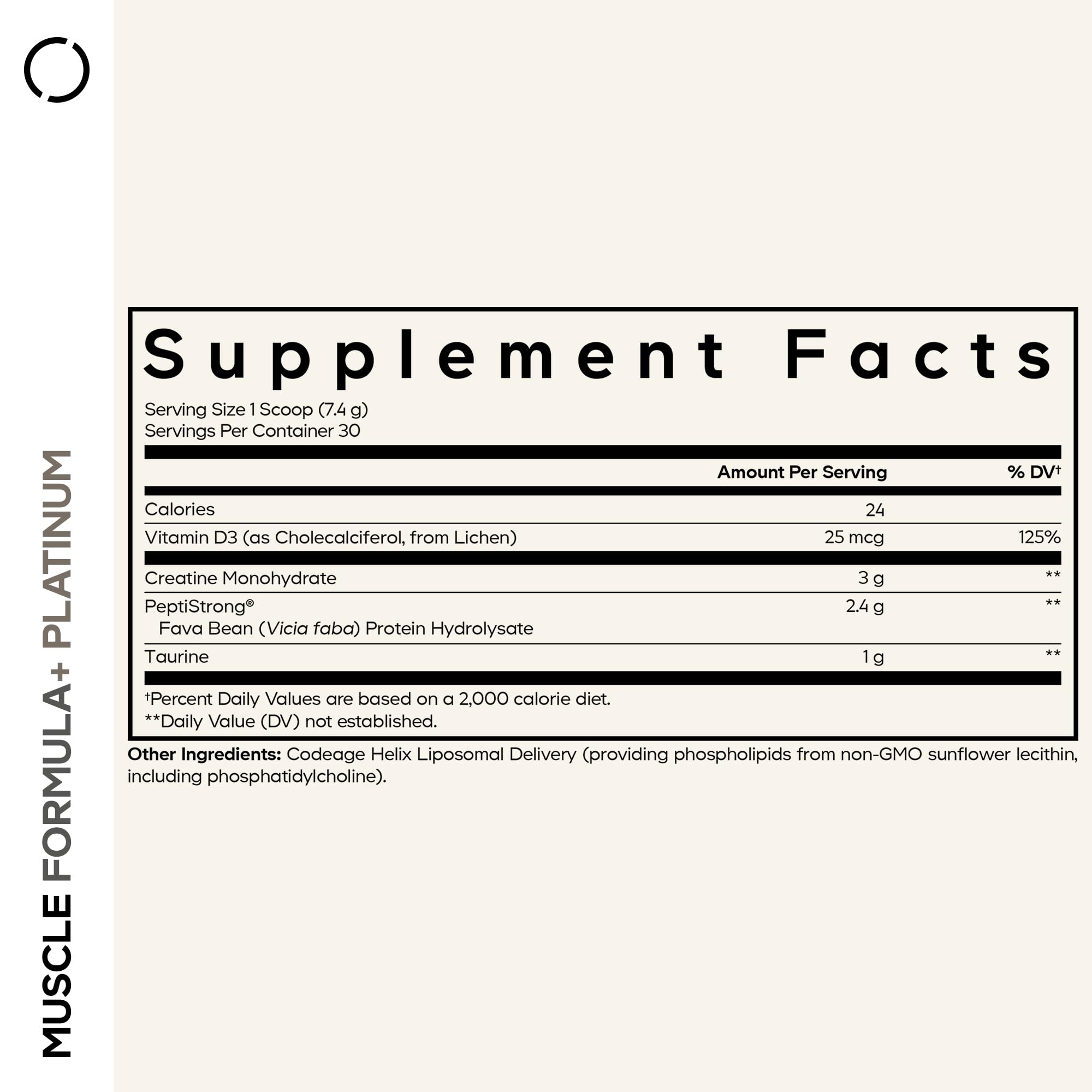 Codeage Muscle Formula+ Platinum – Doseur-poudre facilitant les portions quotidiennes après l’entraînement.