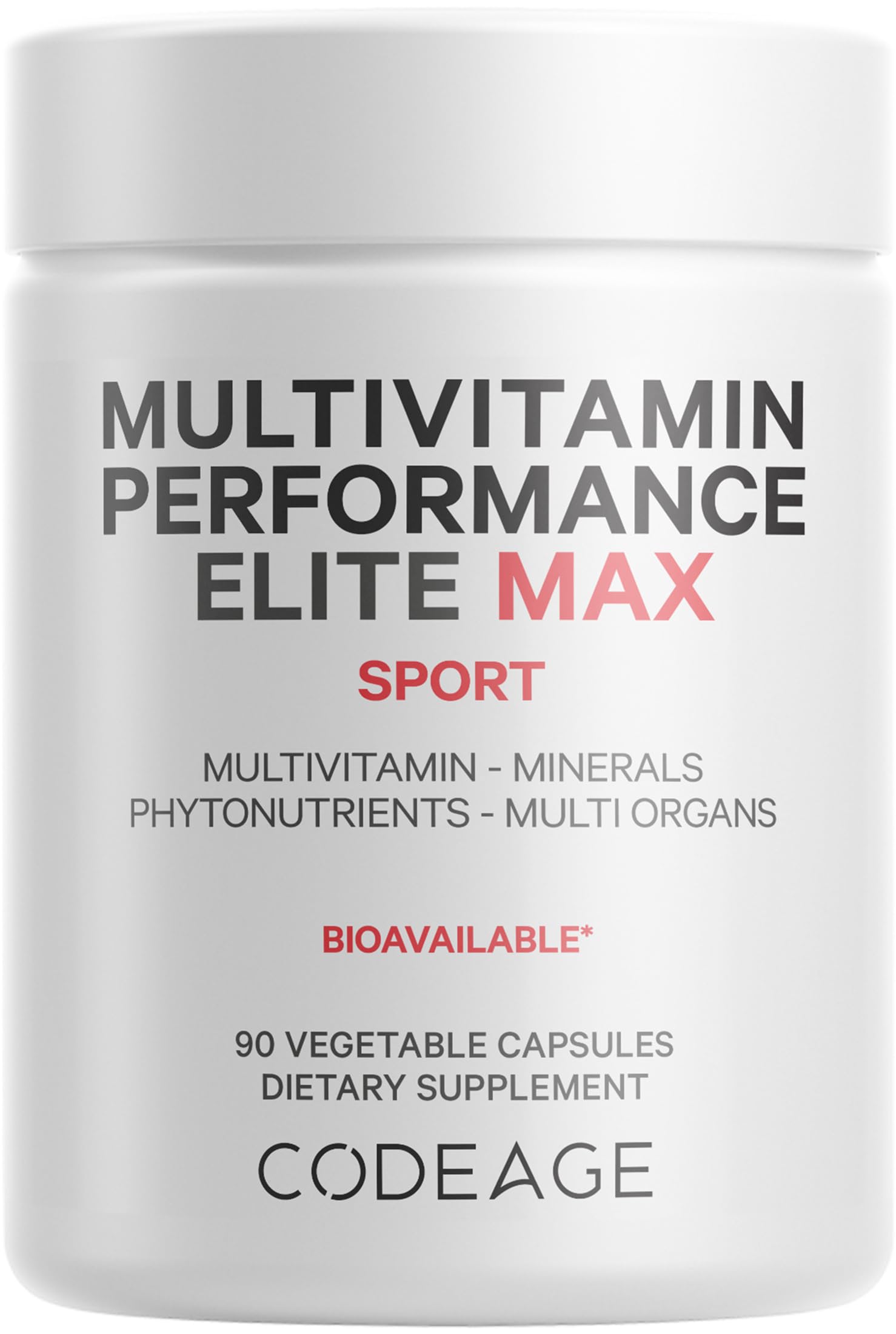 Codeage Performance Elite Max – bouteille de 90 capsules prête pour votre routine quotidienne