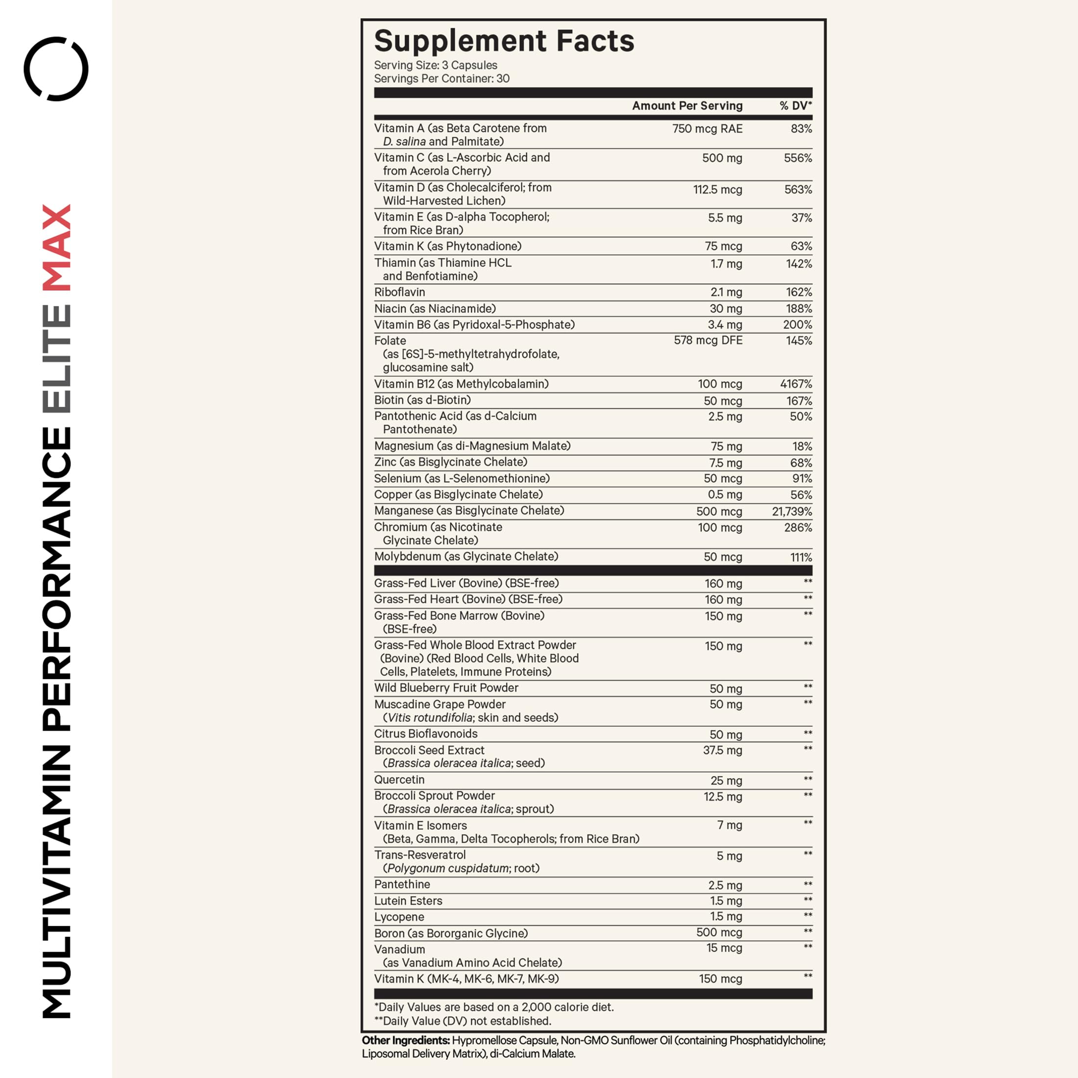 Capsules Codeage Performance Elite Max faciles à avaler pour un apport nutritionnel quotidien