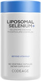 Codeage Sélénium liposomale – bouteille avec capsules liposomales pour un usage quotidien potentiel.