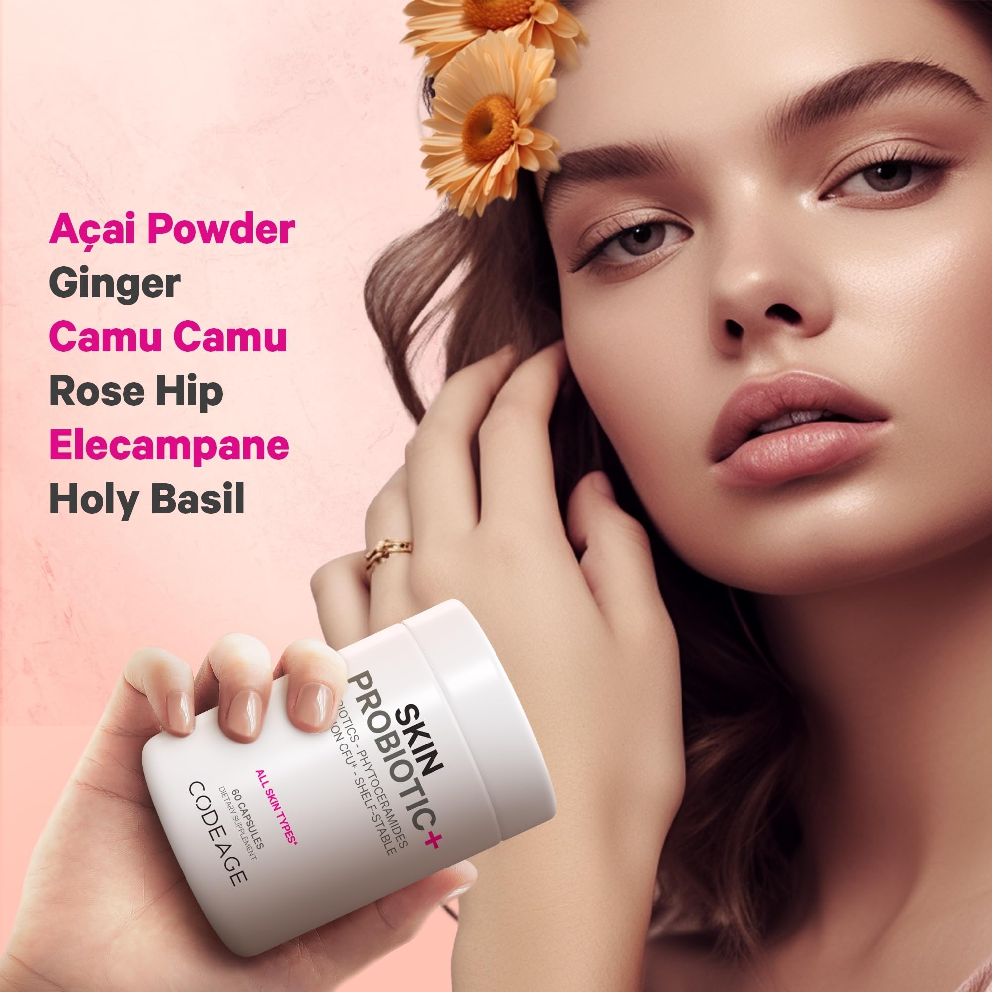 Codeage Skin Probiotics: phytoceramides par portion pour soutenir la barrière cutanée