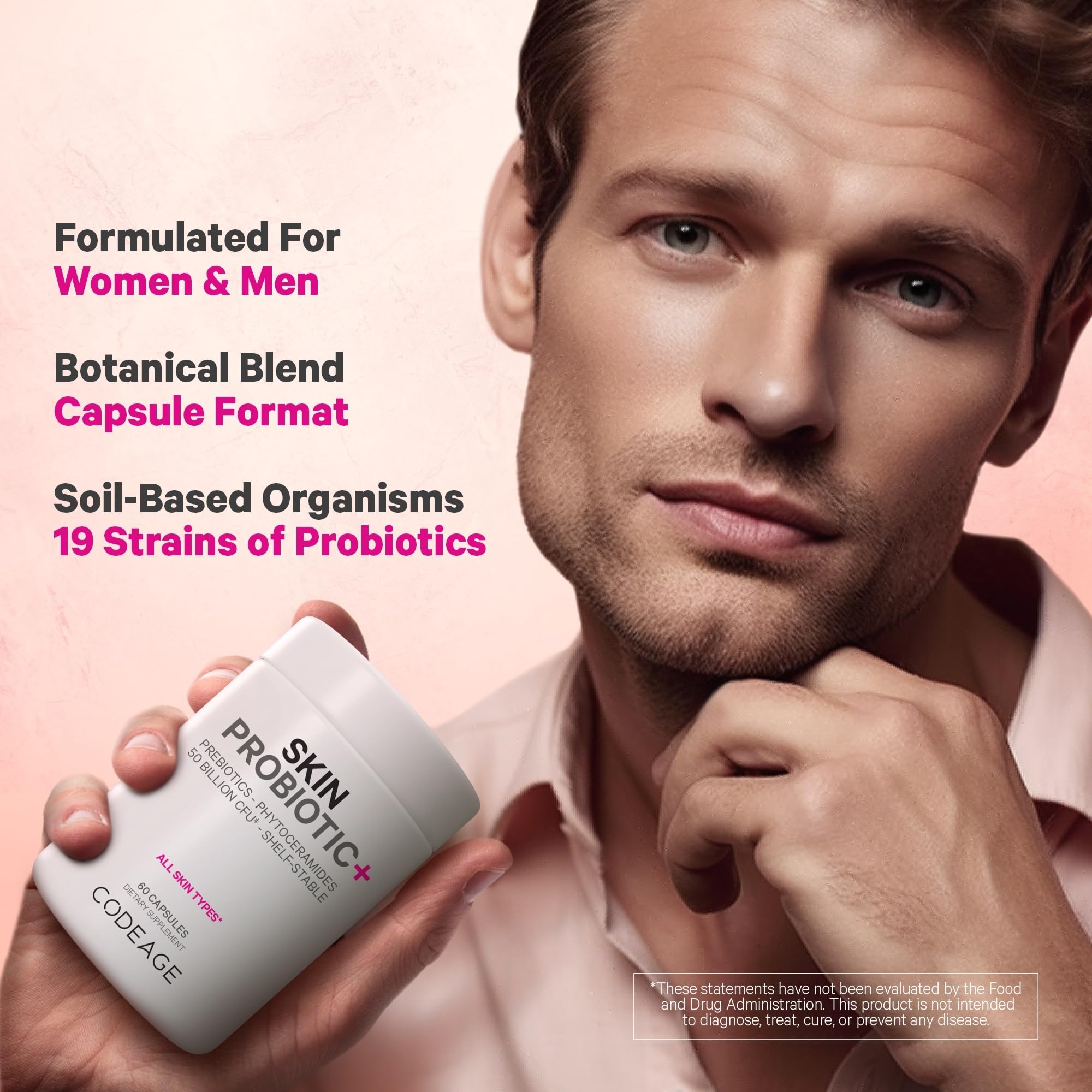 Codeage Skin Probiotics: fabriqué aux États‑Unis dans un établissement certifié cgmp