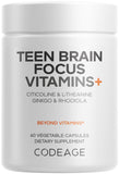 Codeage Teen Brain Focus - bouteille avec 60 capsules, soutien quotidien