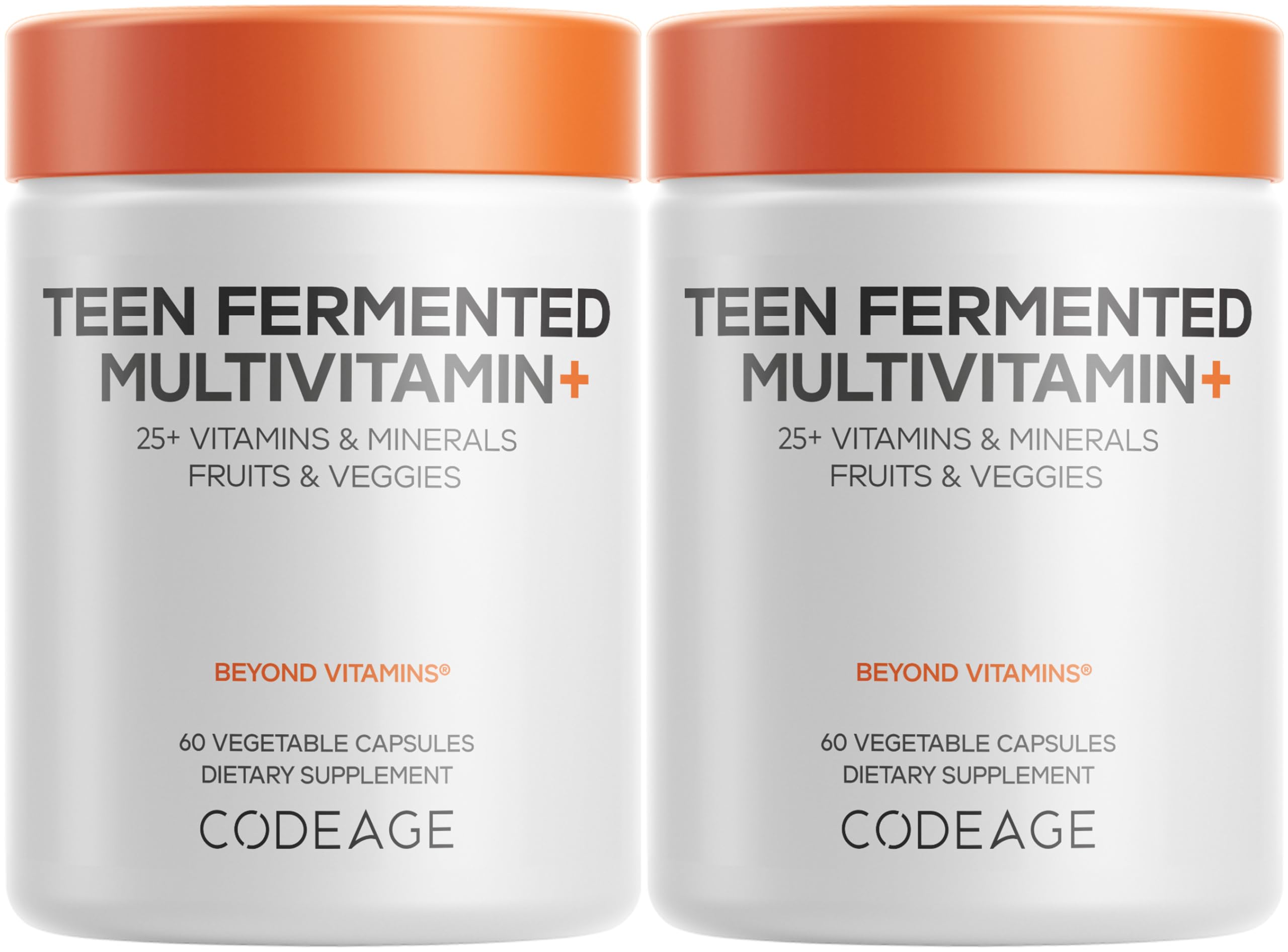 Codeage Teen Multivitamine – bouteille vue, soutien nutritionnel pour adolescents.