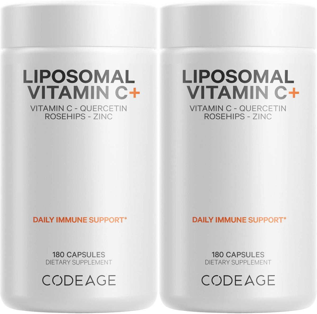 Codeage Vitamine C liposomale en bouteille, format végane et sans organisme génétiquement modifié