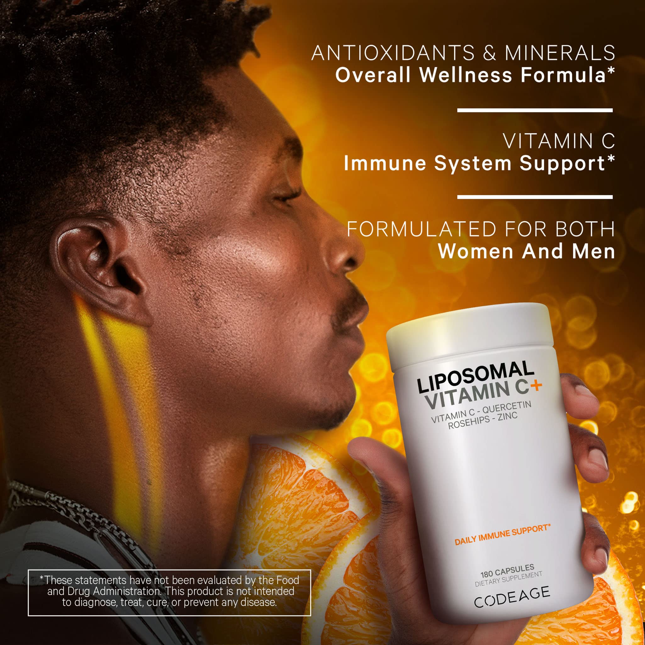 Codeage Vitamine C liposomale pilules véganes, sans gluten et sans produits laitiers