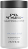 Codeage Vitamines Yeux, bouteille et etiquette, pratique pour une routine quotidienne.