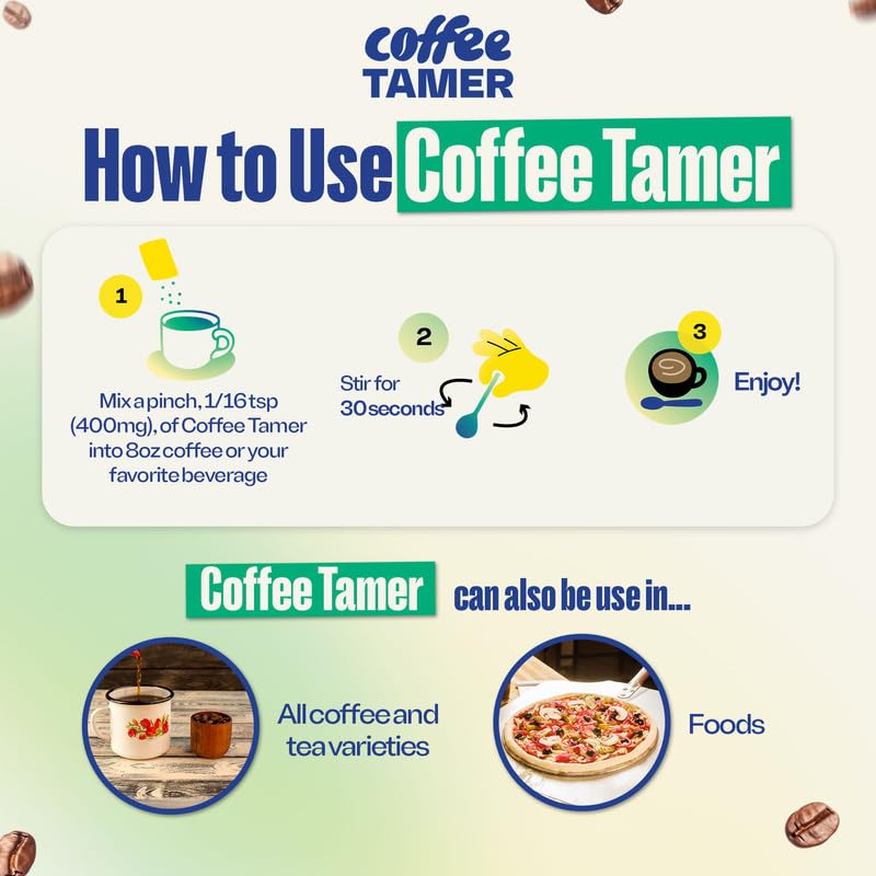 Coffee Tamer tasse avant-après: l'acidité est atténuée sans altérer l'arôme.